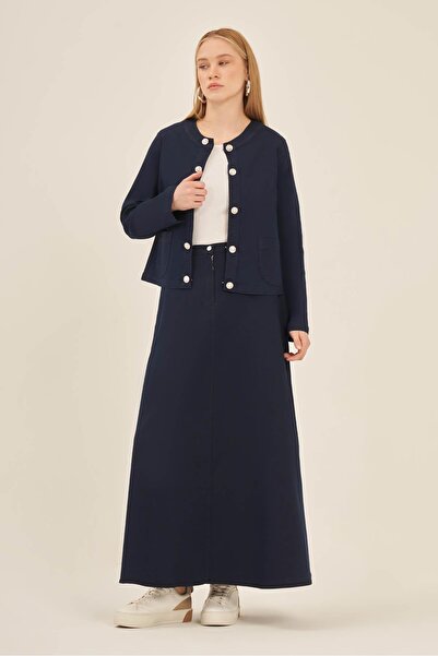 FTZ WOMEN Kadın Kot Etekli Takım İndigo 31151