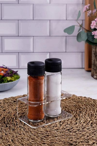 Etka Dizayn Antares - 2-Piece Spice Rack Set, 2-Piece Spice Rack Set with Acrylic Stand