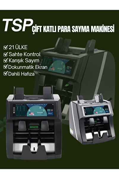 TPS TSP Para Sayma Makinesi 21 ÜLKE DOKUNMATİK