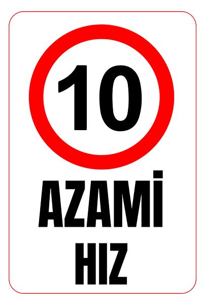 Girl Power 35 X 50 Azami Speed 10 Warning Sign 3 mm Foil Printing on Decota