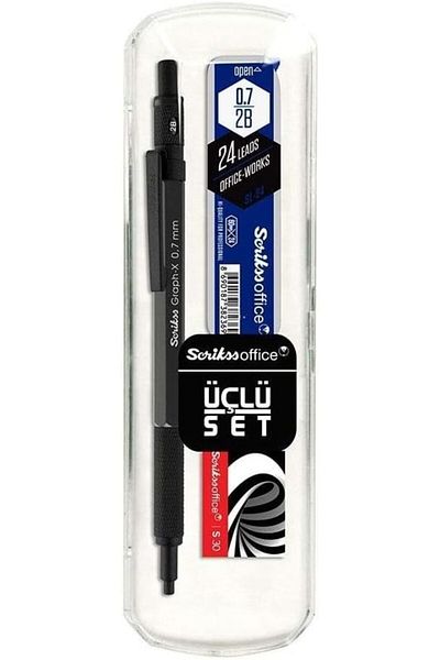 STOREMAX Network Office Graphx Set of 3 Versatile Pen 0.7 mm Anthracite Silgimin 0.7 mm Art 1087243