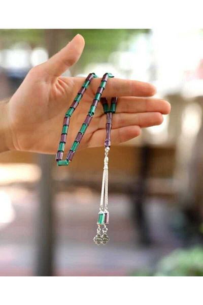 Midyat Gümüş Dünyası Powder Amber Rosary - Cut