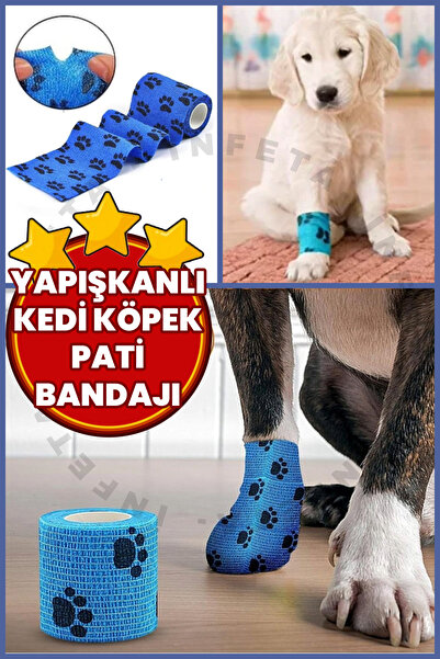 İnfeta Self Adhesive Elastic Bandage Dog Cat Paw Bandage Wrap Protective Wrap...
