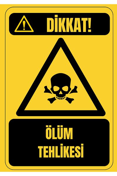 Girl Power 35 X 50 Caution Danger of Death Warning Sign 3 mm Foil Printing on Dekota