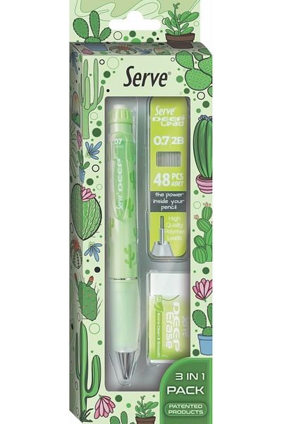STOREMAX Jvnnastore Nature Patterned Deep Pen, Deep Eraser and Deep Min, 0.7 Mm, Apple Green Trendyfr 646268