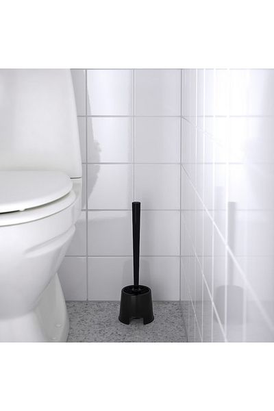 IKEA فرشاة مرحاض مع حامل, أسود