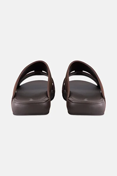 Algspar Men 2 Strap Slip On Arabic Sandals, Dark Brown