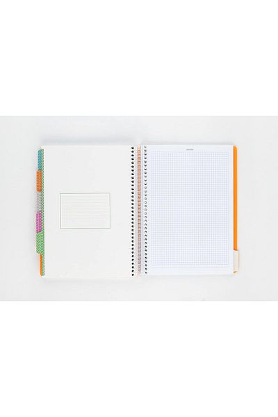 STOREMAX Sellbuystore Capricorn Neon Series, A4, 6 Subject (3 Squares, 3 Lines) 180 Sheets Pp Cover Spira