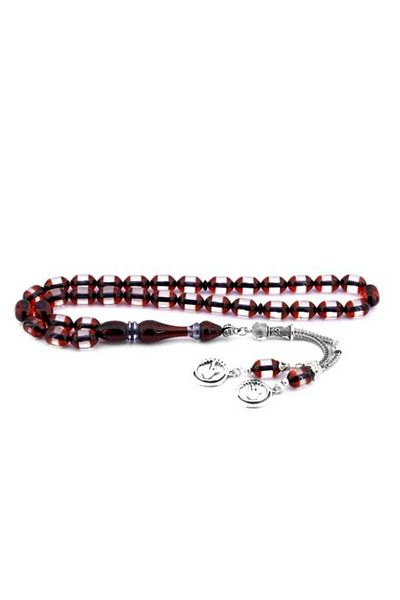 Midyat Gümüş Dünyası Powder Press Amber Prayer Beads
