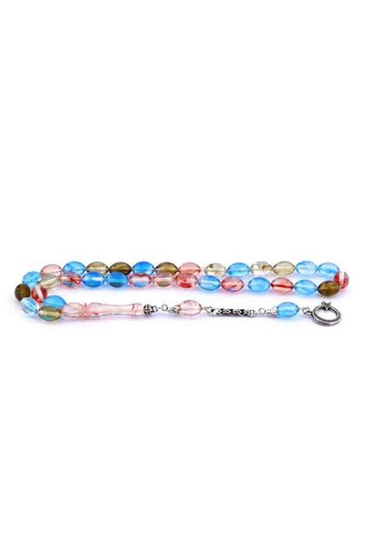 Midyat Gümüş Dünyası Mixed Color Powder Amber Prayer Beads