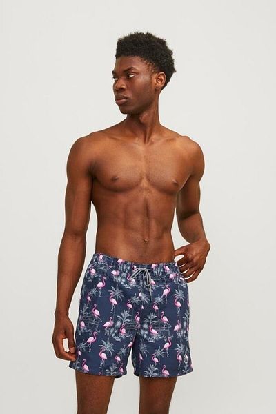 Jack & Jones Ανδρικό μαγιό JPSTFIJI JJSWIM AOP SS24 Navy Blue