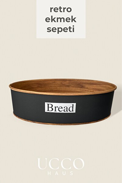 UCCO Vintage Oval Metal Bread Bowl - Stylish and Durable Kitchen Bread Basket, Retro Style Serving Bowl Kitchen