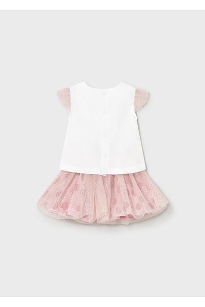 MAYORAL Newborn Girl Tulle Skirt and Top Set