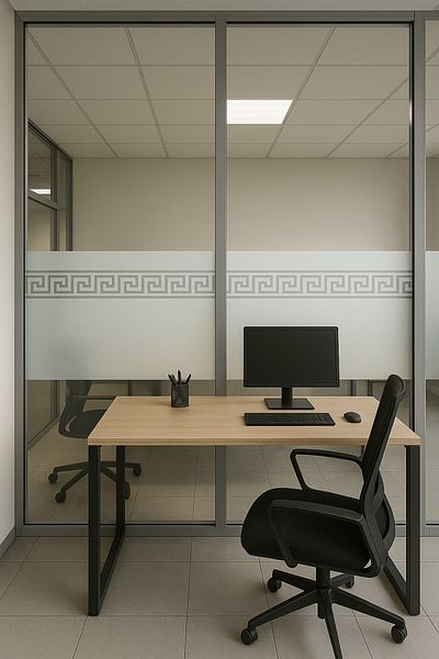 Technojet 45cmx200cm Film de sticlă static Acoperire Bucătărie Baie Birou Fereastra Oferă confidențialitate Lumină trece