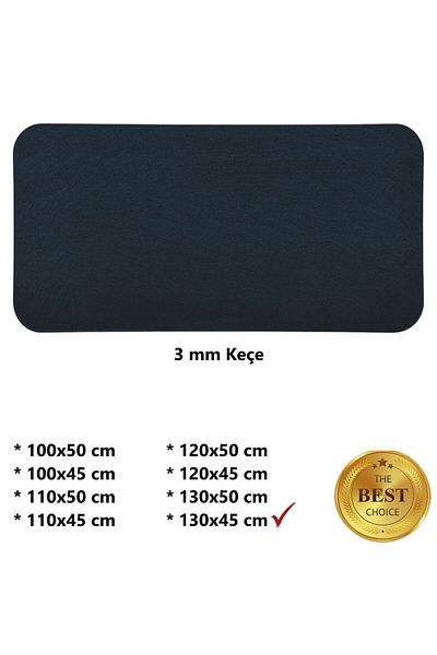 Next Craft Черна подложка за мишка, протектор за настолен компютър, голям размер, 3 мм филц
