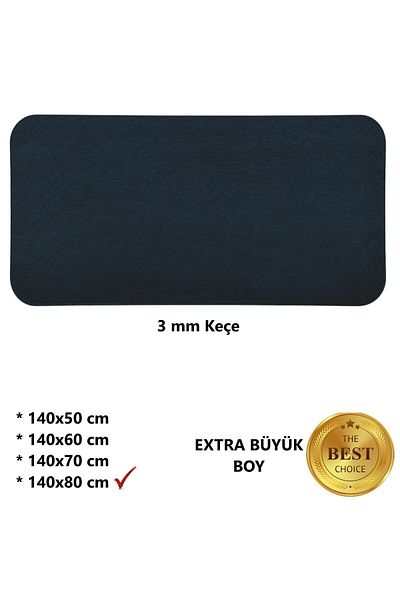 Next Craft Black Mouse Pad XXL Extra Large Size 3mm Felt Table Top Protective Mat