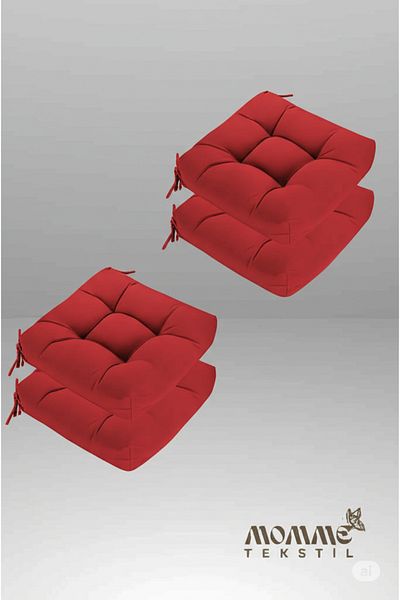MoMMe Chair Cushion Pofidik 45X45 cm 4 Pcs Red
