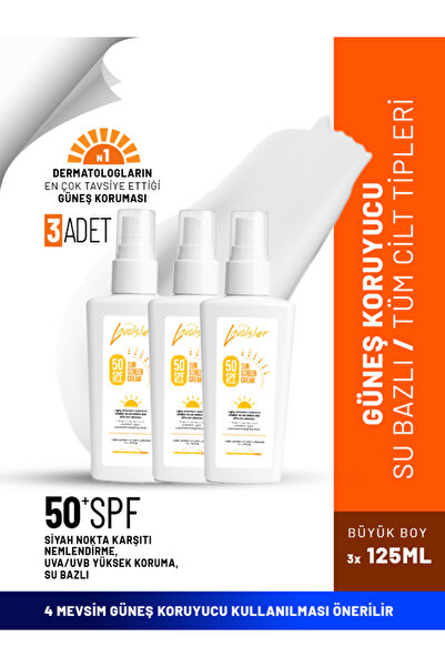 Lavoisier 50 Spf Yüksek Korumalı Yüz Ve Vücut Güneş Kremi 125ml X 3'lü Set Av...