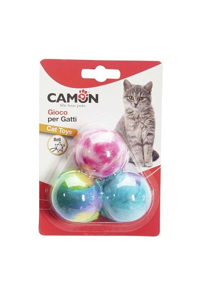 Camon Colorful Fabric Balls with Rattle 3 cm