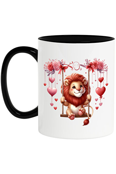 StoryGift Romania Cana cu un leu care se da in leagan, ilustratie, inimioare,...