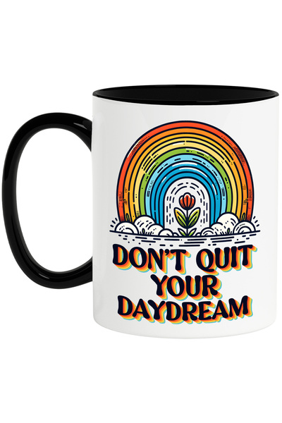StoryGift Romania Cana cu mesajul "Don't quit your daydream", ilustratie, mot...