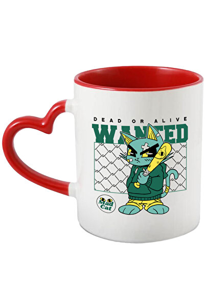 StoryGift Romania Cana Cu Mesaj In Engleza Dead Or Alive Wanted, Pisica, Bata...