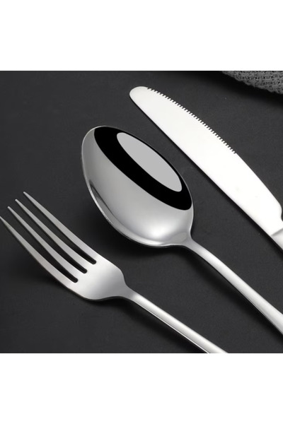 OEM Set de tacâmuri, stil portughez, 24 piese, oțel inoxidabil, modern și elegant