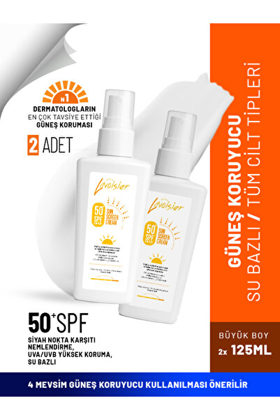 Lavoisier 50 Spf Yüksek Korumalı Yüz Ve Vücut Güneş Kremi 125ml X 2'li Set