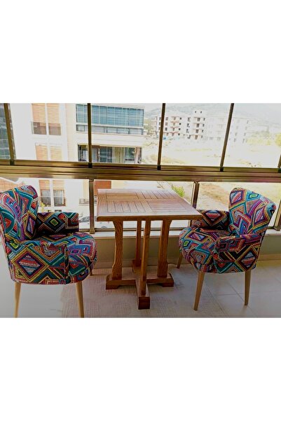 ElizzanMobilya Nev elizzan tekli çay seti koltuk berjer balkon