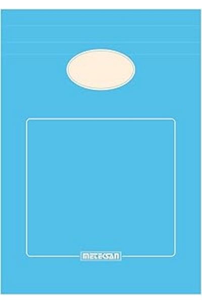 Mu Art Meteksan A5 Cardboard Cover Memo Pad, Mediterranean Series, 80 Sheets, Plain, Sky Blue