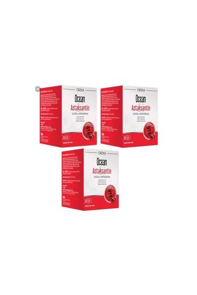 Ocean Astaksantin 30 Kapsül 3 Adet