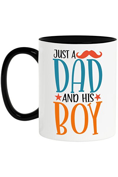 StoryGift Romania Cana cu textul in engleza "Just a dad and his boy" - doar u...