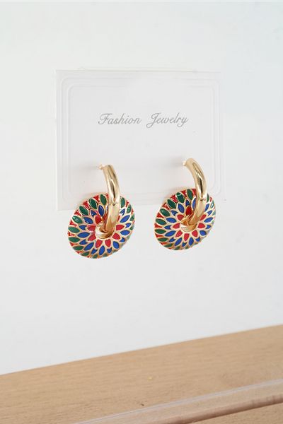 ARTEMİSİA Women's Vip Series Antiallergenic Ethnic Model Hoop Earrings
