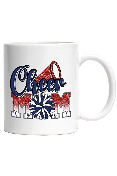StoryGift Romania Cana cu mesajul "Cheer", incurajare, majorete, dans, ilustratie, sport cu Maner , Cu Maner Alb