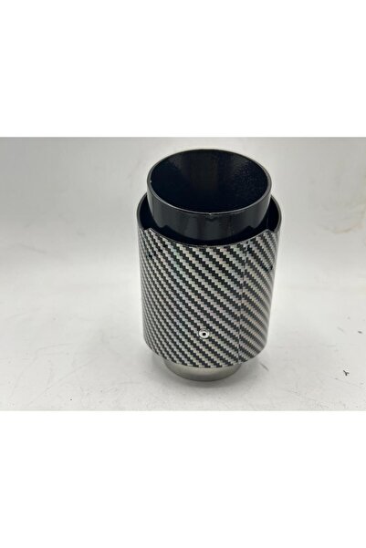 Monlion MONLİON GÜMÜŞ-GRİ KARBON EGZOZ UCU GİRİŞ ÇAPI60mm,ÇIKIŞ ÇAPI 89mm TEKLİ
