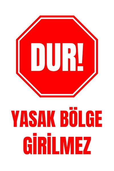 Girl Power 35 X 50 Prohibited Area No Entry Warning Sign 3 mm Foil Printing on Decota