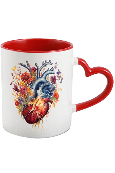 StoryGift Romania Cana Cu Inima, Flori, Frunze, Plante, Anatomie, Vene, Multi...