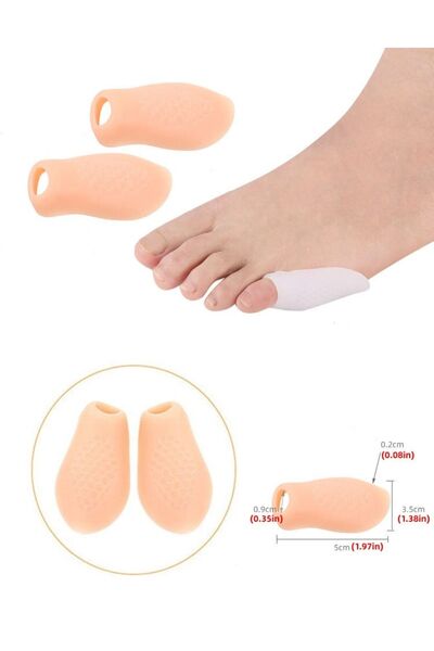optana Silikon Ayak Serçe Parmak Kemik Koruyucu Bunyon Serçe Nasır Koruyucu Ayakkabı Vurma Önleyici Yastık