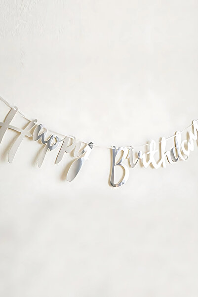 party world Shiny Calligraphy Banner Lettering – Happy Birthday & Happy Birth...