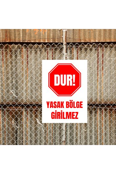 Girl Power 35 X 50 Prohibited Area No Entry Warning Sign 3 mm Foil Printing on Decota