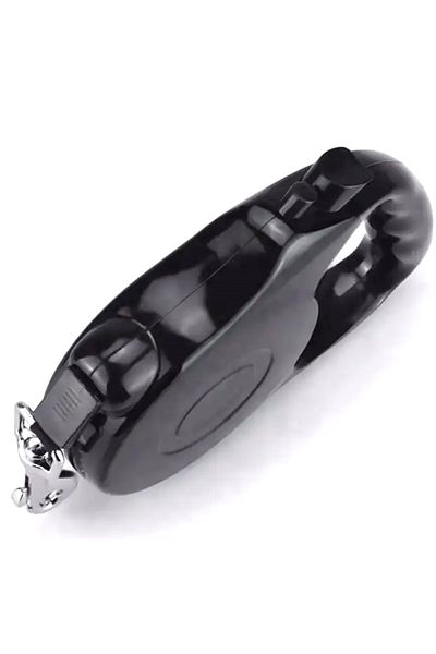 OEM Lesa Retractabila Automata cu carabina pentru caini, lungime sfoara 5m, culoare Neagra