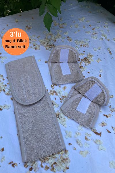 Mokita Home Σετ περιποίησης δέρματος 3 τεμαχίων Πετσέτα κεφαλής και περικάρπιο Σετ πετσέτας ανδρικό & γυναικείο μακιγιάζ Yoga Spa Headband