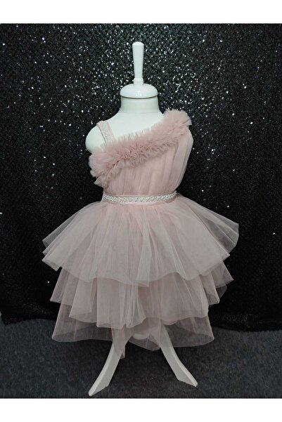 BONİTA Tek Omuzlu Taş Detaylı Tüllü Çocuk Abiye