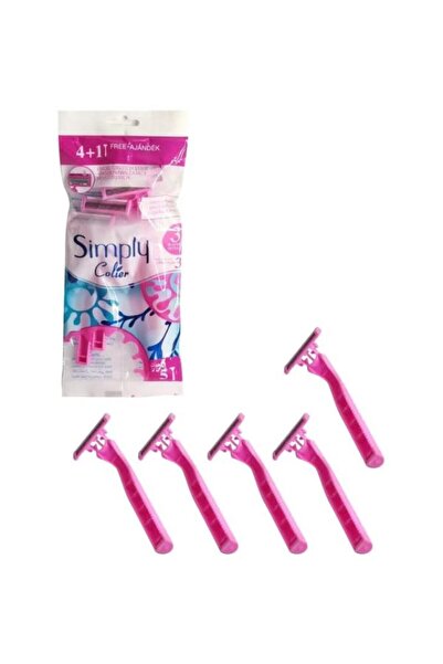 colier طقم شفرات سيمبلي كولير مكونة من 5 قطع وردي