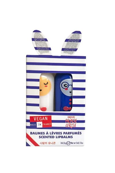 Inuwet Set of 2 Lip Moisturizers - Strawberry and Cherry Flavored