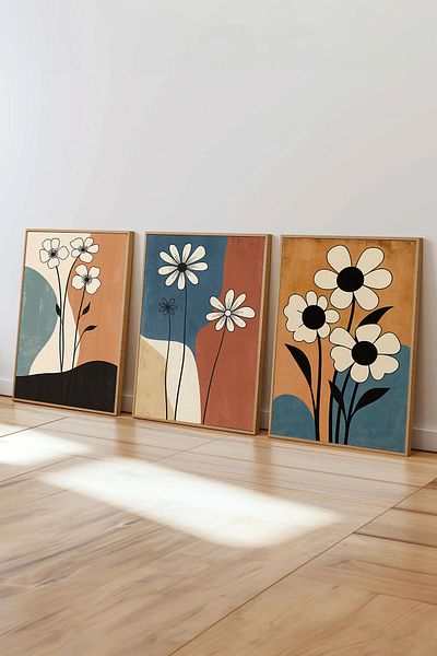 Dekorsiahome 3 Pcs Wood Frame Living Room Hall Kitchen Table Set Set3006