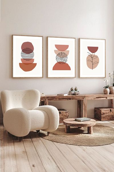 Dekorsiahome 3 Pcs Wood Framed Living Room Salon Kitchen Table Set Set3026