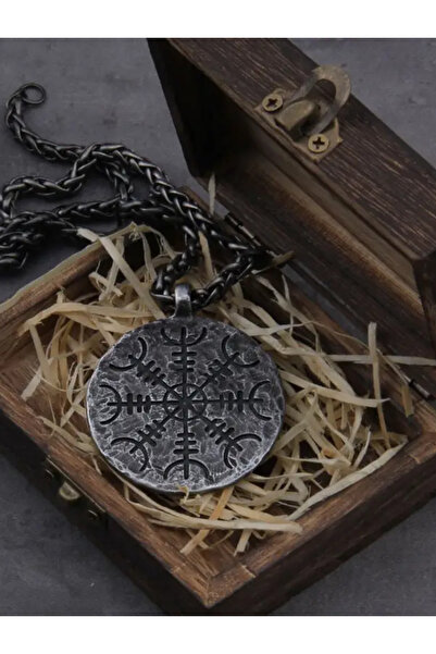 Modaadresiniz قلادة البوصلة الاسكندنافية فايكنغ أودين