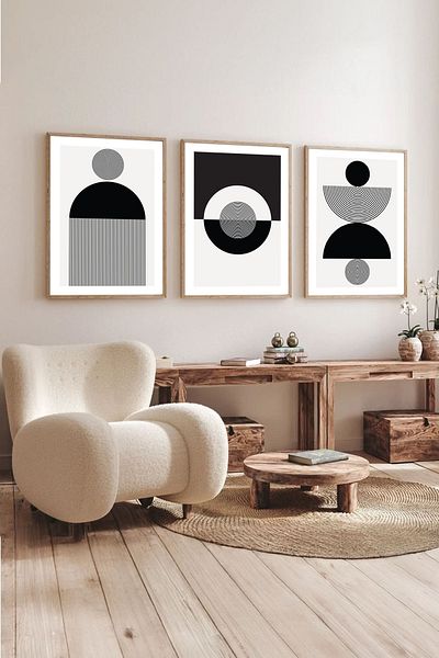 Dekorsiahome 3 Pcs Wood Frame Living Room Hall Kitchen Table Set Set3032