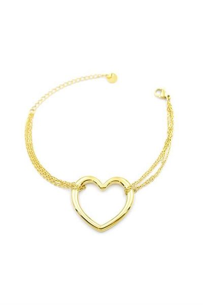 Royaleks Chain Heart Bracelet - Gold
